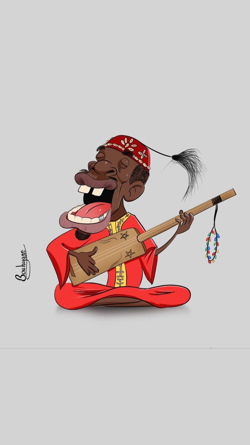 Character Design — Musicien Gnawa