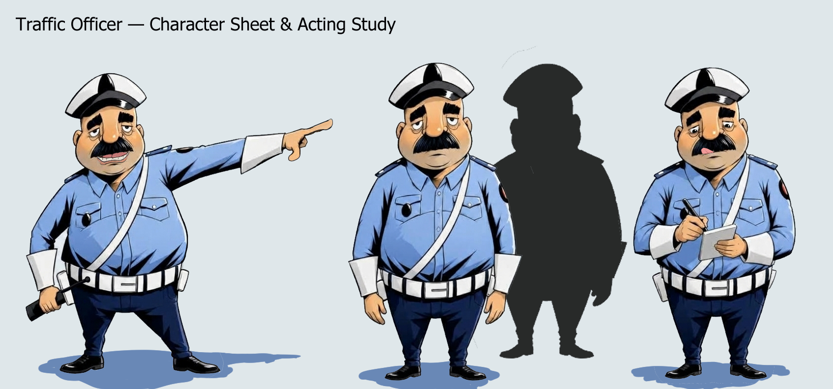 Character Design — Traffic Officer Sheet